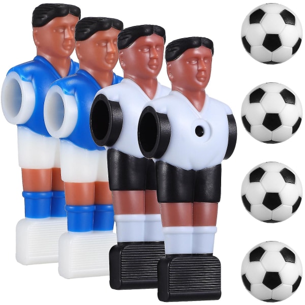 4 st Fotball Ersättningsspelare Bordsskiva Fotbollsspelare Fotbollsfigurer med Fotball Bordsbollar
