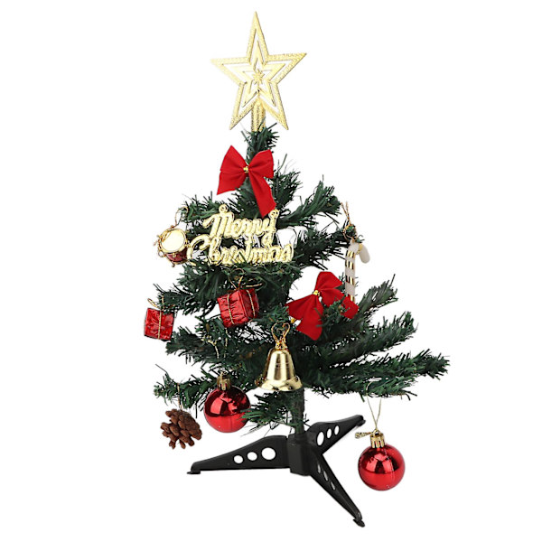 11,8 tommer mini kunstig juletræ med LED-lyskæde - farverig lys bordplade hjem skønhedssalon ornament