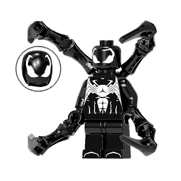 8 kpl/setti Superhero Series -minifiguurien rakennuspalikkasetti, Venom Spiderman Mini Action Figures -lelut faneille lahjaksi yli 3-vuotiaille lapsille pojille ja tytöille