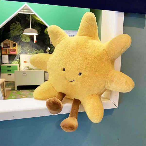Sol og Måne Plussjdyr Stoffdyr Plushie Dukke Leke Romdekorasjon Gave Til Barn (sol)