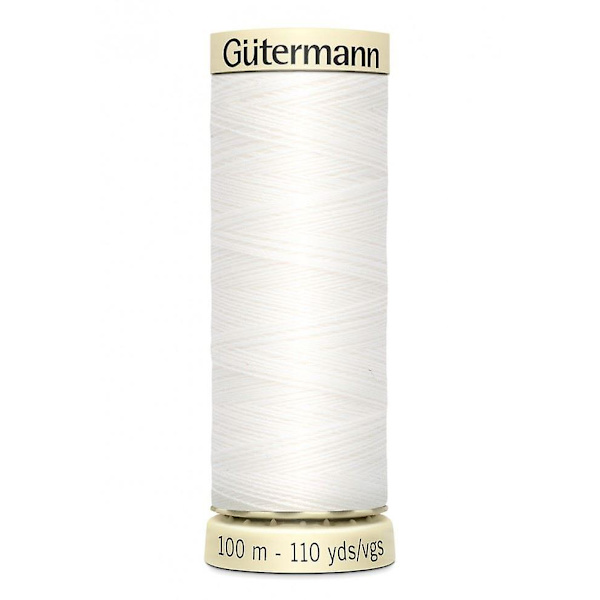 Gutermann Sew All Polyester Sytråd 100m Vit 800 - styck