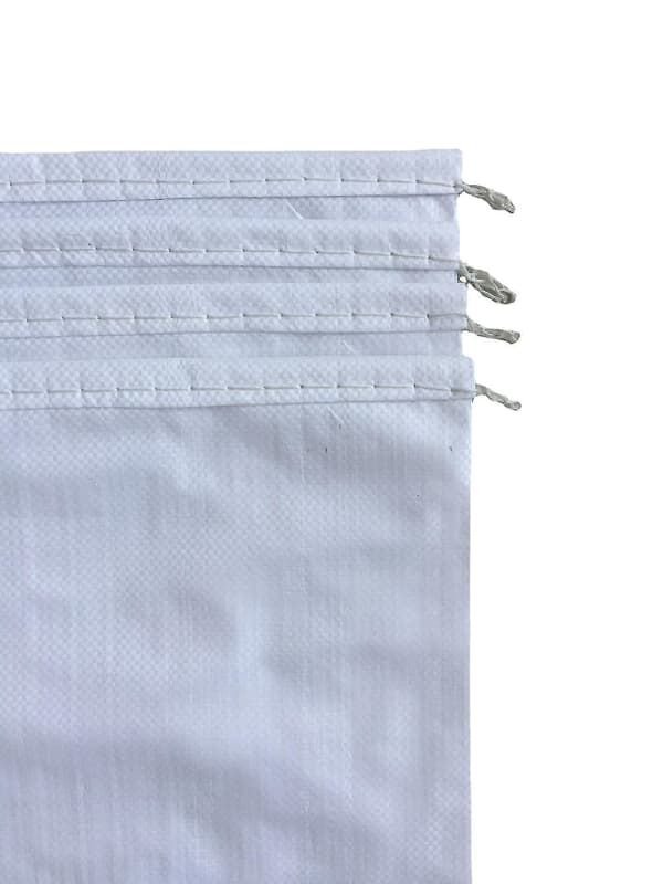 10-pack vävda skräpväskor - Slitstark polypropenkonstruktion - Starka vita väskor - Jumbo industriella förvaringsväskor - 45 x 75 cm