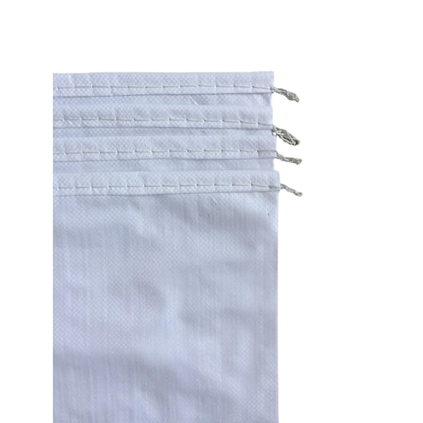 10 Pakk Vævede Skrotposer - Robust Polypropylen Konstruktionsposer - Stærke Hvide Poser - Jumbo Industrielle Opbevaringsposer - 45 X 75cm