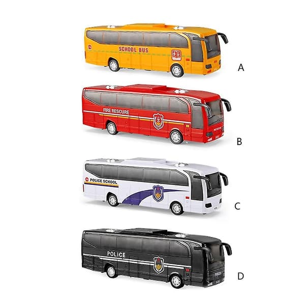 Transportkøretøj Legetøj Skolebus Model Legetøj Træk Tilbage Bus Med Lysende Lyde Fire bus