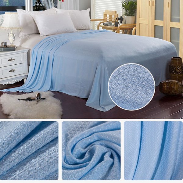 90*100cm køle tæppe is tæppe egnet til varme sovende og nattesved tæppe, super cool og let tæppe Blue