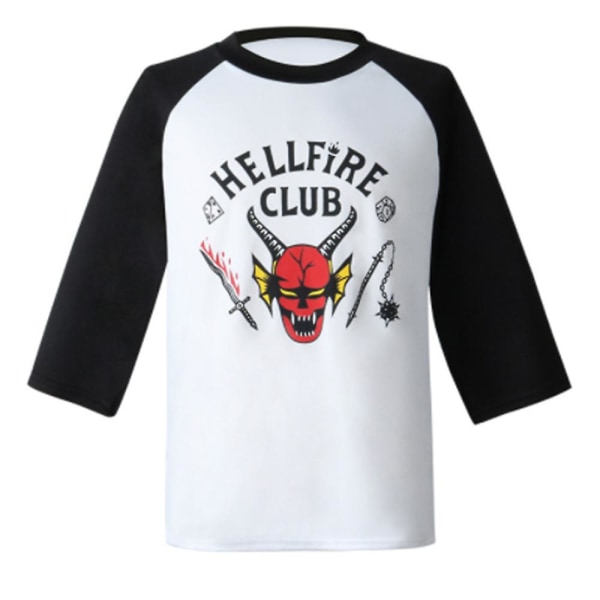 Gaver Stranger Things 4 Hellfire Club Cap/t-shirts/shirts/outfit sæt til voksne børn Sky Blue  Cap S