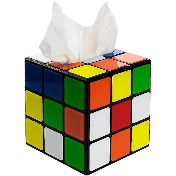 Plast Magic Cube Vevboksdeksel, Holder for Kvadratiske Vevbokser med Magnetisk Lås, Flere Farger