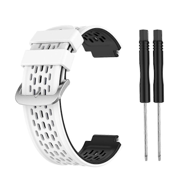 Til Garmin Approach S2 / S4 Silikon Urrem Sort Hvid