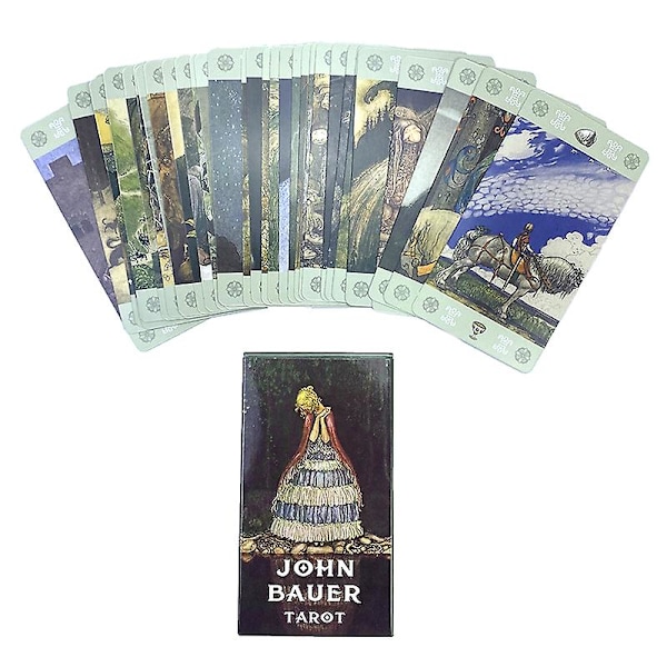 John Bauer Tarotkort Prognos Spådom Divination Deck Familjespel Brädspel Pusselspel för att stärka vänskapen