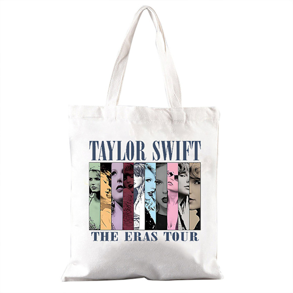 Taylor Swift-albuminspirerad handväska, bärbar förvaringsväska för kvinnor, musikälskare, merchandise, fans, Swiftie-gåva XO 19