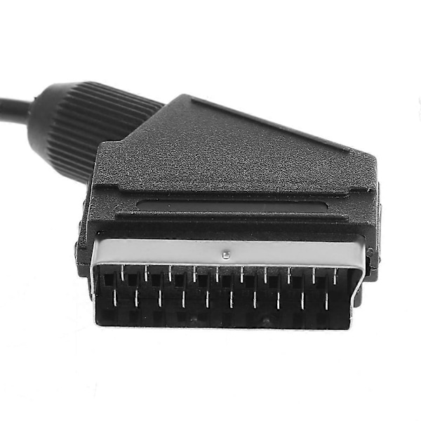 1,8 m RGB Audio Video AV A/V TV Scart Stik Kabel Til 64 N64 SNES til NGC NTSC Gamecube Spillekonsol Ledningstilbehør Sort