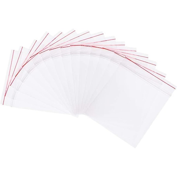 500 st plastpåsar med dragkedja, transparenta små fickor 10x7cm Tjocklek: 0,04 mm