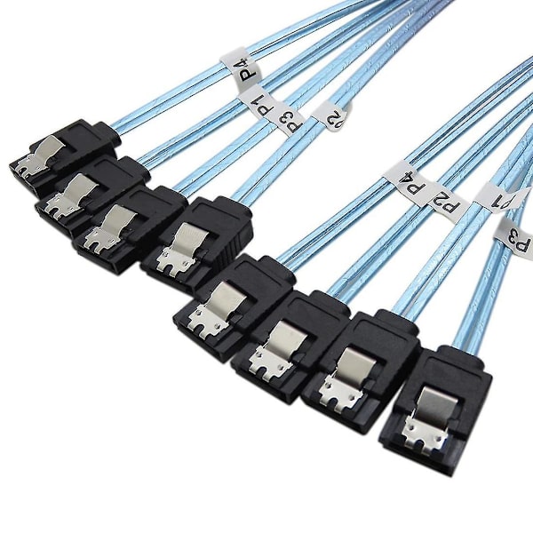 2 kpl 4x Sata - Sata kaapelia 4 porttia/sarja Tietokaapeli 7 nastaa Sata kaapeli 6gbps Sata - Sata HDD kaapeli Cor