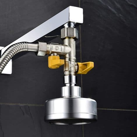 3-vejs ventil, 1/2\" T-stik, håndbruser og brusehoved, bruserarm, 3-vejs messingomlederadapter, vandhaneafspærring