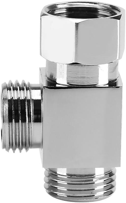 Dusch T-adapter 3-vägs Diverter Slangadapter Koppling T, T-formad Adapter Koppling @-6