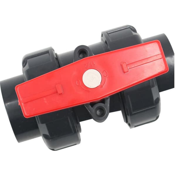 Dobbelt union ventil til opløsningsmiddelsvejsning, 25 mm diameter, PVC kugleventil, kugleventil, kugleventil til swimmingpool, DN20 (Indvendig diameter 25mm)