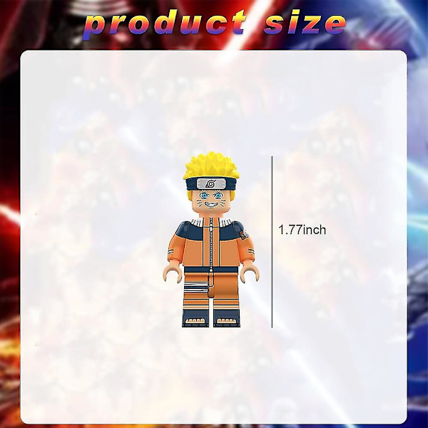 6 st Naruto Minifigurer Byggklossar Leksaker för Barn