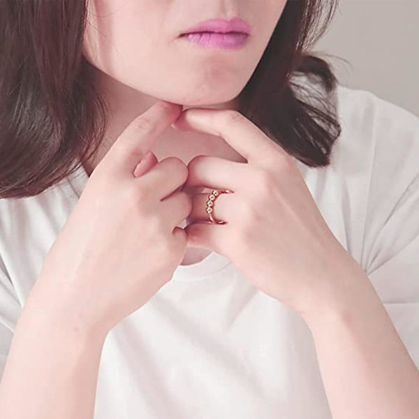 2 st justerbar ångestdämpande ring med pärlor för kvinnor, stressavlastande ring, spinnerring, meditationsring