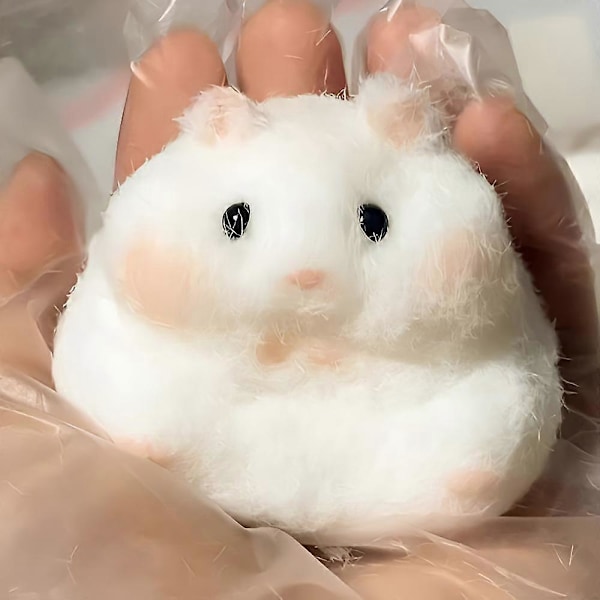 Handgjord Taba Squishy Liten Hamster Silikonklämtoy för Stressavlastning Söta Hamsterleksakspresenter