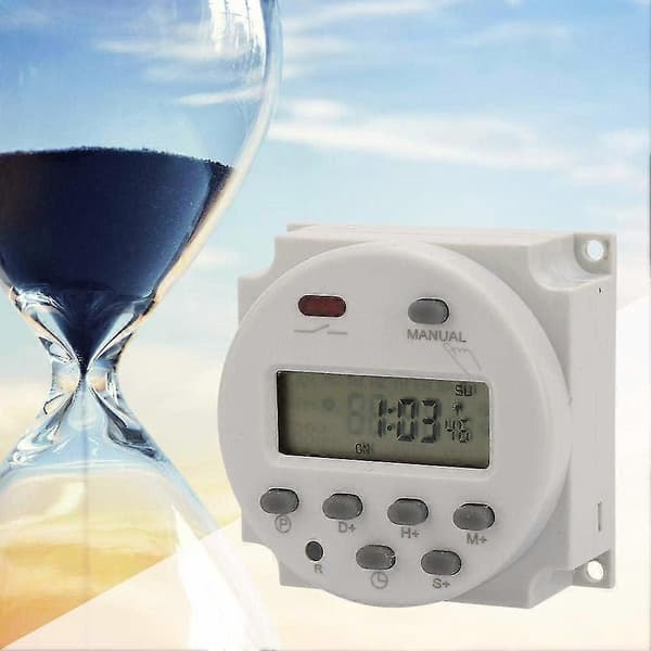 Mini Programmerbar Timer Switch, 1 Sekund Til 168 Timer, Elektronisk Automatisk Tidsstyringsenhed, 5v 12v 24v 110v 220v, Digital Væg/On Timer (12v