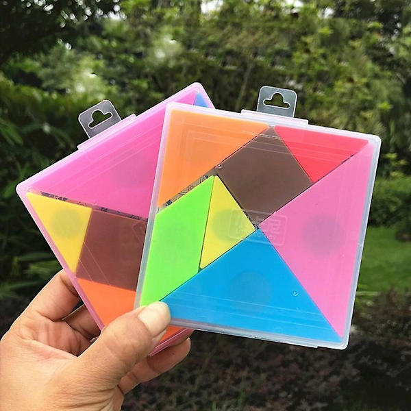 Tangram pussel Kreativ praktisk förmåga Lätt att montera Förälder-barn Interaktivt magnetiskt pussel Leksak för dagis