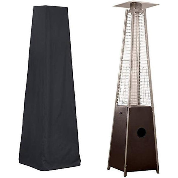 Skydd för uteplatsvärmare - Pyramidformad uteplatsvärmare, Svart 229x53x53cm