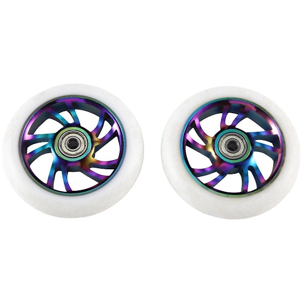 2 stk 110mm Scooterhjul Erstatning Aluminium Slitasjebestandig PU Stunt Scooter Deler Kick Scooter A