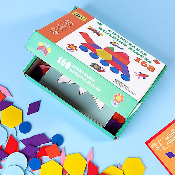 1 Set Pussel Leksak Olika Mönster Bekvämt Att Greppa Praktisk Förmåga Trä Tangram Pussel Barn Hjärnspel För Presenter