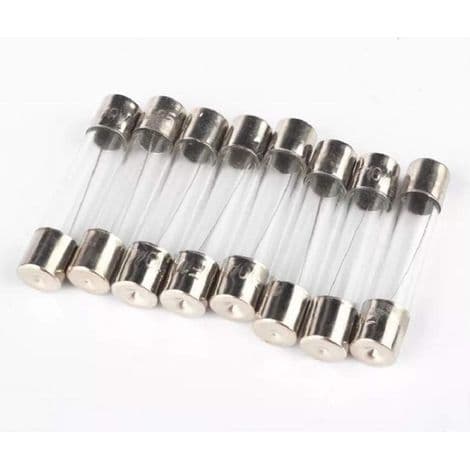 100 glas sikringer 5x20mm i æske, 0.2A til 20A sikringer