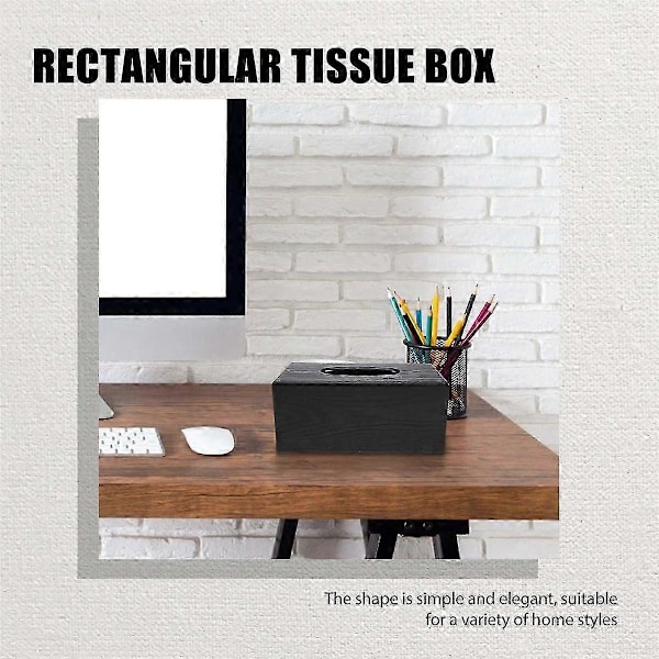Servietboks Træ Rektangulær Servietboks Naturligt Træ Servietboks