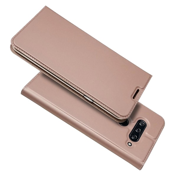 Auto-absorberet stativ læder kortholder mobilcover til LG V40 ThinQ
