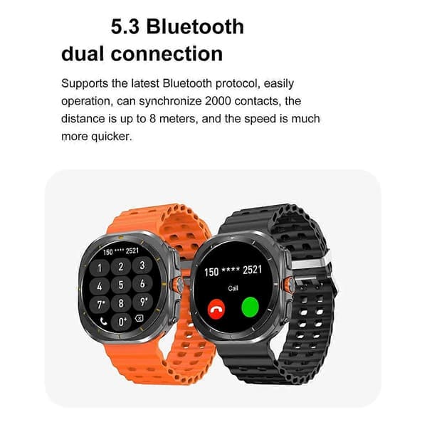 DT Watch Ultra 47mm Smartklocka Bluetooth Samtal Kompass Orange