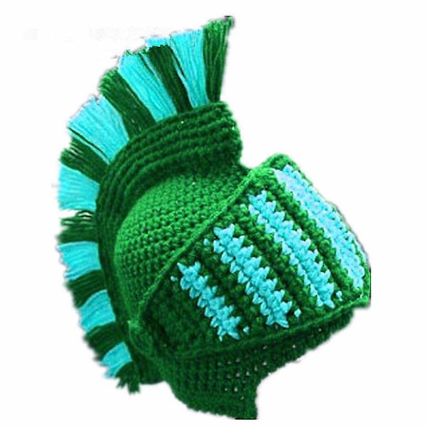 Spartanhjälm Riddare Virkad Hatt Stickad Hatt Skidåkning Roligt Ansiktsöverdrag Varma Vintermössor Beanie för Män