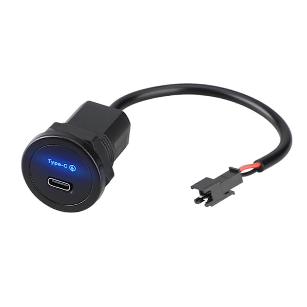 30W PD3.0 USB Typ C Snabbladdningsuttag för Bil Buss Lastbil, 12V/24V Strömadapter Panelmontering