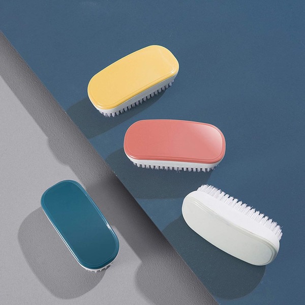 Bright Color Vaskebørste - Bærbar multifunktionel vaskebørste negleplast håndrengøringsbørste til tøj Sko 4 stk.
