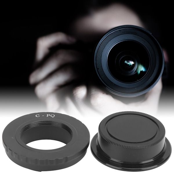 CPQ-objektivadapterring med bakre lock för C-mount-objektiv för Pentax Q/Q10/Q7/QS1-kamera