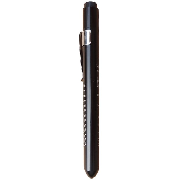Bärbar pennlampa med pennklämma Återanvändbar hållbar pennlampa för läkare Black White Light