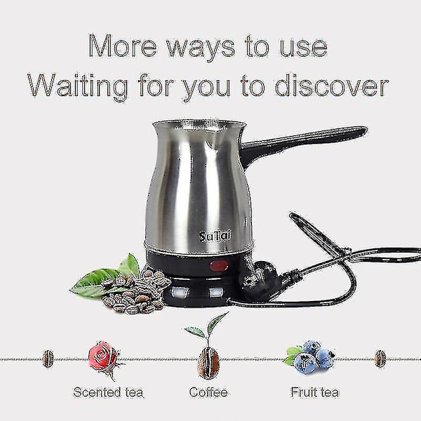 Sokany Elektrisk Kaffemaskine Pot Mælk Græsk Tyrkisk Espresso Perkolator 800ml LANG