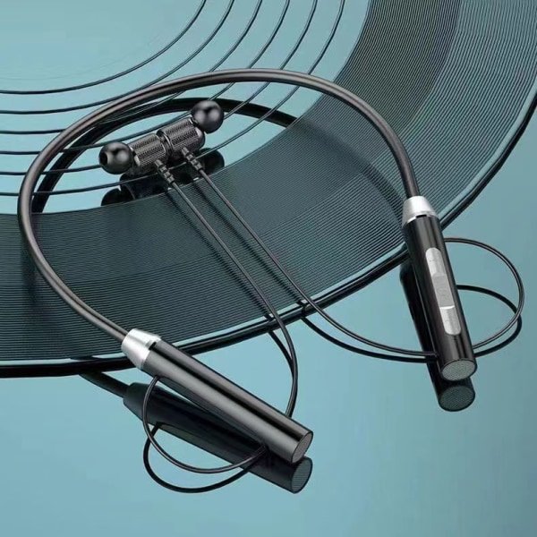 Trådløse Bluetooth-hodetelefoner med nakkebånd 9D Stereo Surround Sound Magnetiske Sportshodetelefoner med nakkebånd med mikrofon
