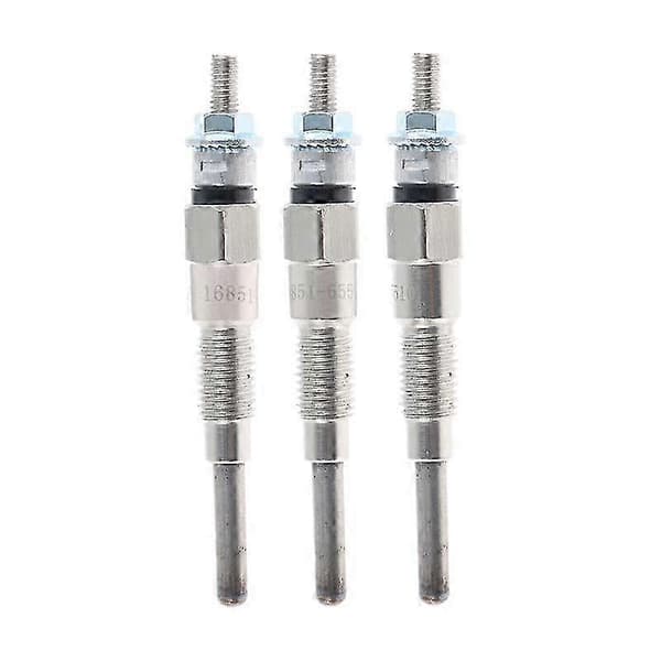 3 stk. motorvarmer gløderør 8 mm til traktor B21 B1700D B1700E reservedelsnummer 16851-65512 16851-65510