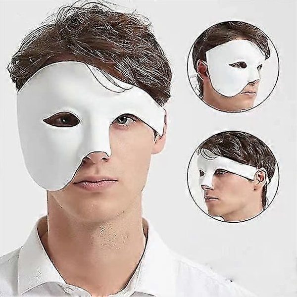 Maskeraddräkter för män, halvmask för vuxna för Halloween, jul, Mardi Gras, cosplay-fest