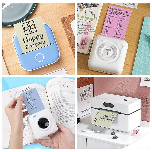 6 ruller Multifunktionelt Selvklæbende Termisk Papir Memo Journal til Mini Printer