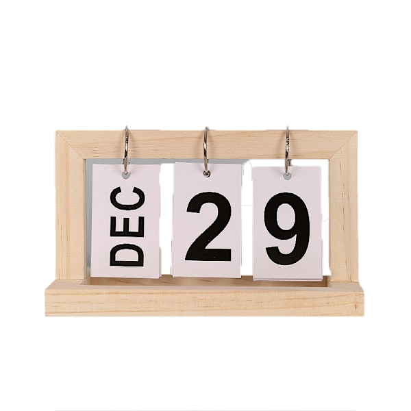 Minimalist evighetskalender i tre, beige