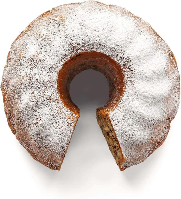 Springform kakeform, springform kroneform, rund kakeform, rustfritt stål, svart, 24 x 24 x 6,5 cm