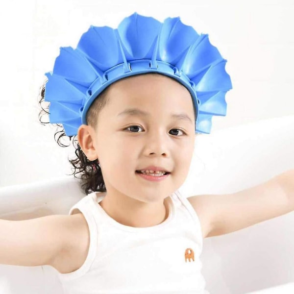 Baby silikon cap Badmössa, justerbar cap för barn blue Large