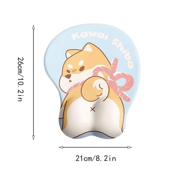 Shiba Inu Søt Musematte Håndleddspute Rumpe Håndleddspute