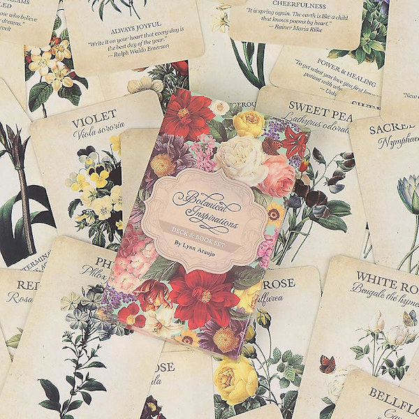 Botaniska blomsterorakelkort Tarot Botanisk inspiration Spådom Brädspel pusselspel, sällskapsspel
