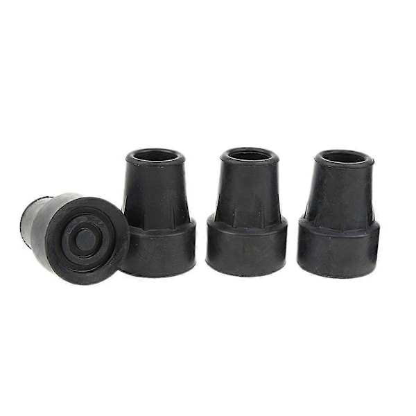 4 stycken vandringsstavsspetsar i gummi, kryckspetsar, bottenskydd, 19 mm