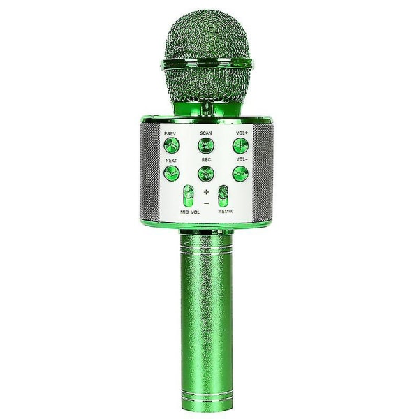 Trådlös Bluetooth Karaoke Handhållen Mikrofon, Hemma Ktv-spelare med Ios-datorstöd grön