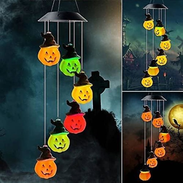 Kurpitsa-valosarja, aurinkokäyttöiset kurpitsatuulikellot, Halloween-koristeet, Halloween-sisustus, Halloween-aurinkovalo, syntymäpäivälahja äidille, isoäidille, lahjat naiselle